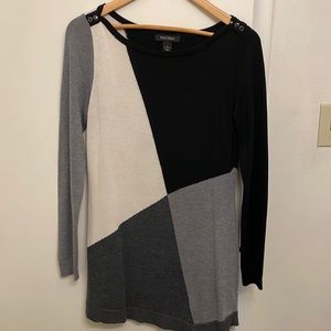 White House Black Market Gray Casual Dress
